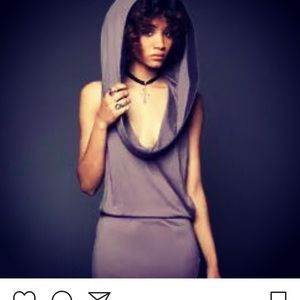 Jersey Cowl Neck Hoody dress